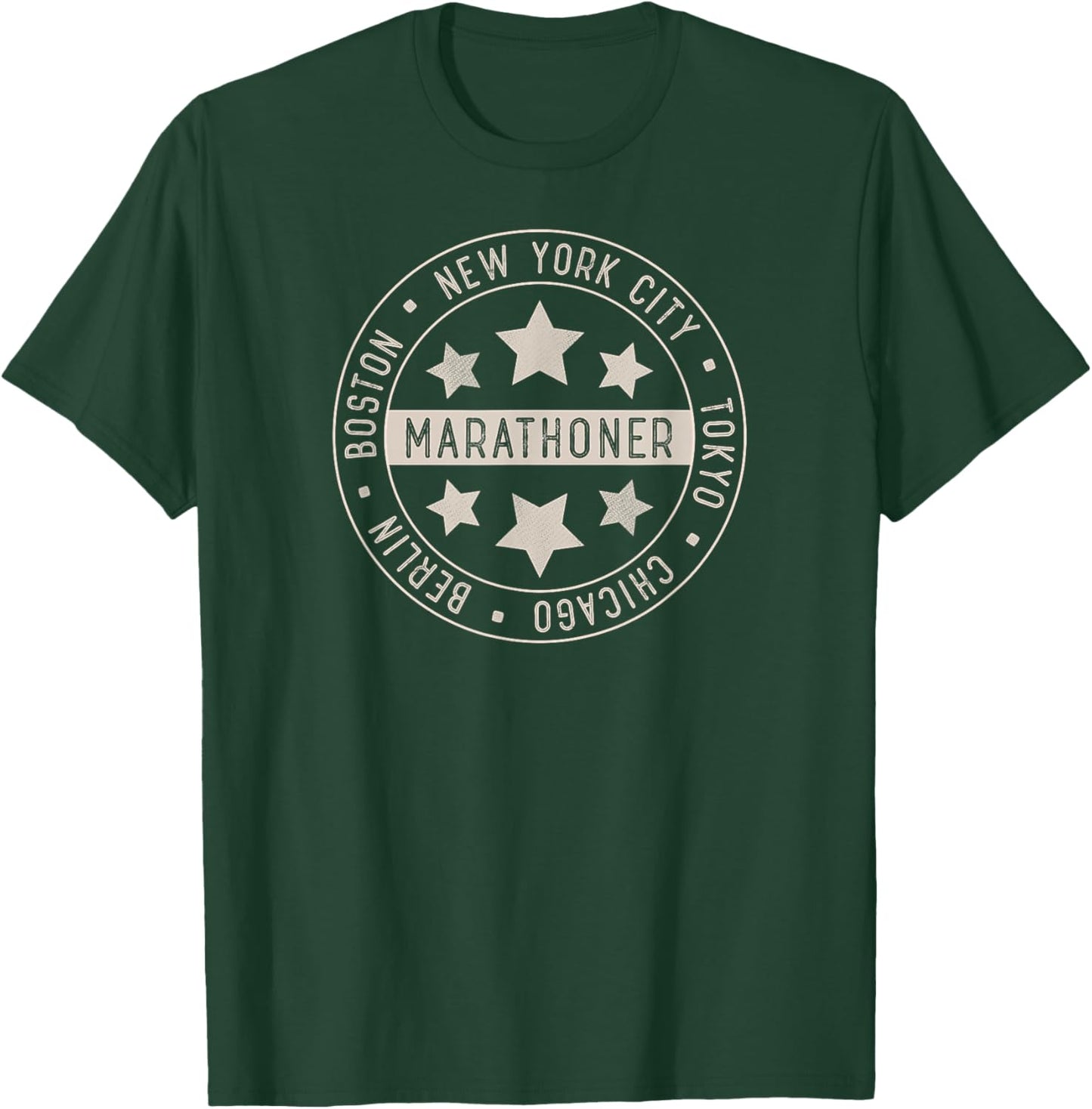Marathoner Long Distances Major Runner Marathons Souvenir T-Shirt - T-Shirt | Forest
