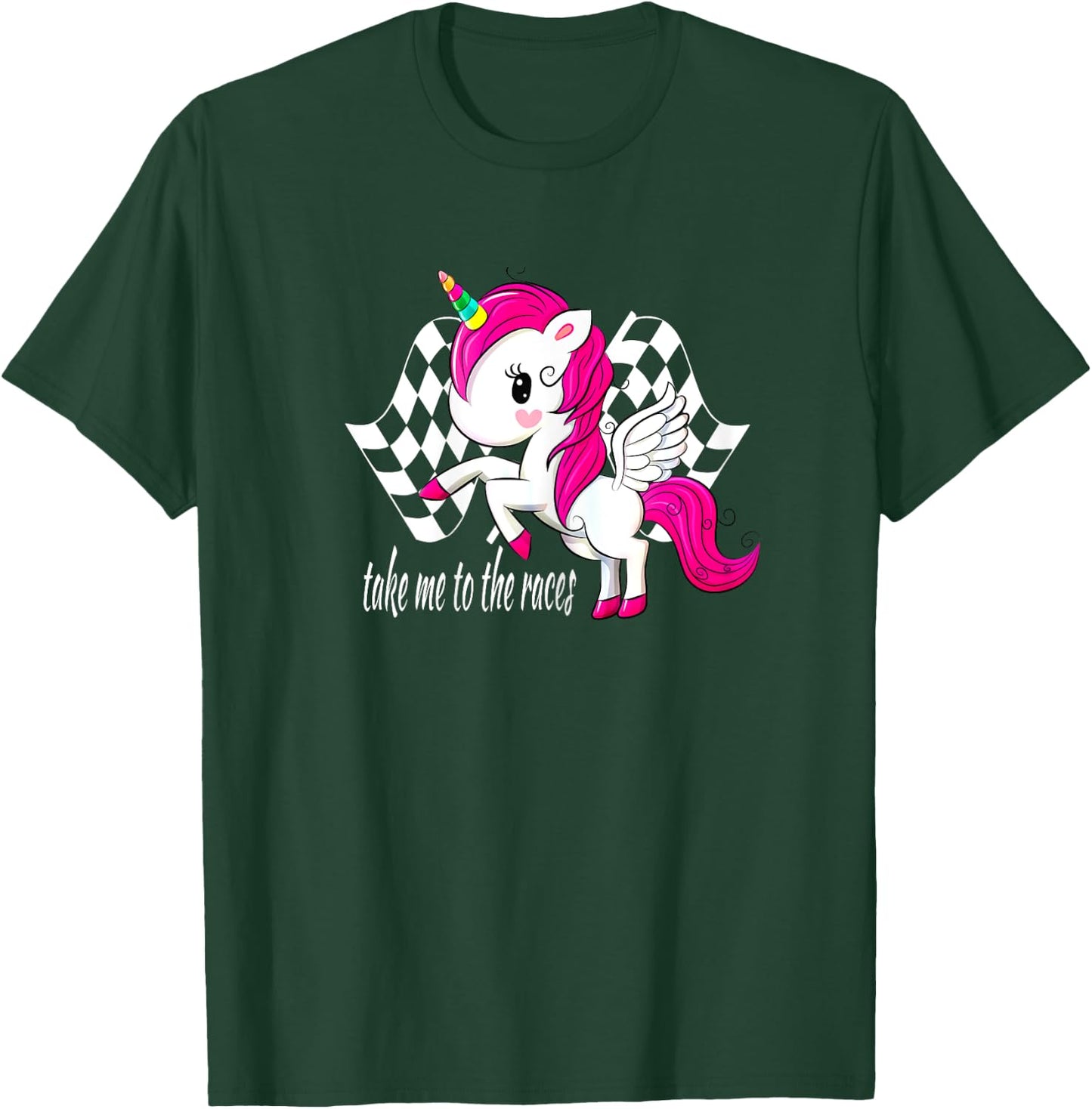 Dirt Track Racing Shirt Take Me To The Races Checkered Flag T-Shirt - T-Shirt | Forest