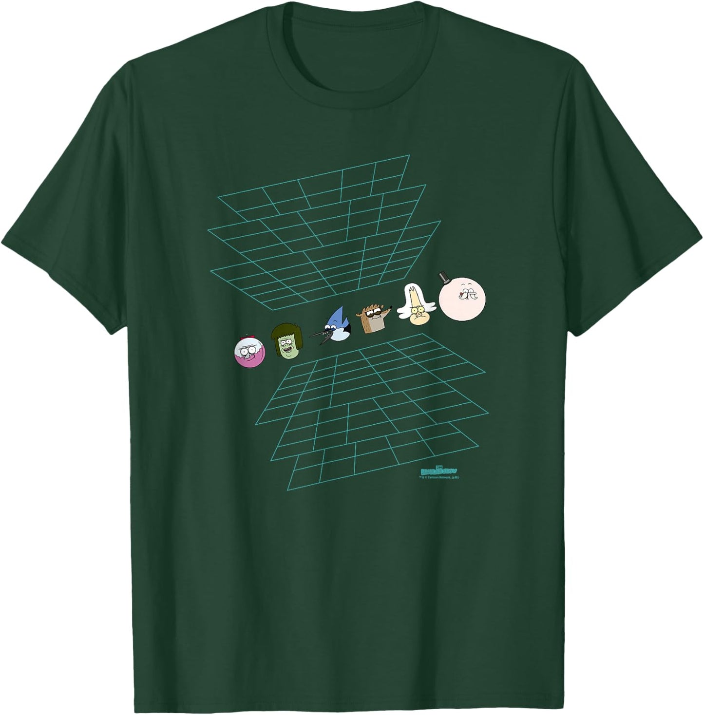 Regular Show Regular Grid T-Shirt - T-Shirt | Forest