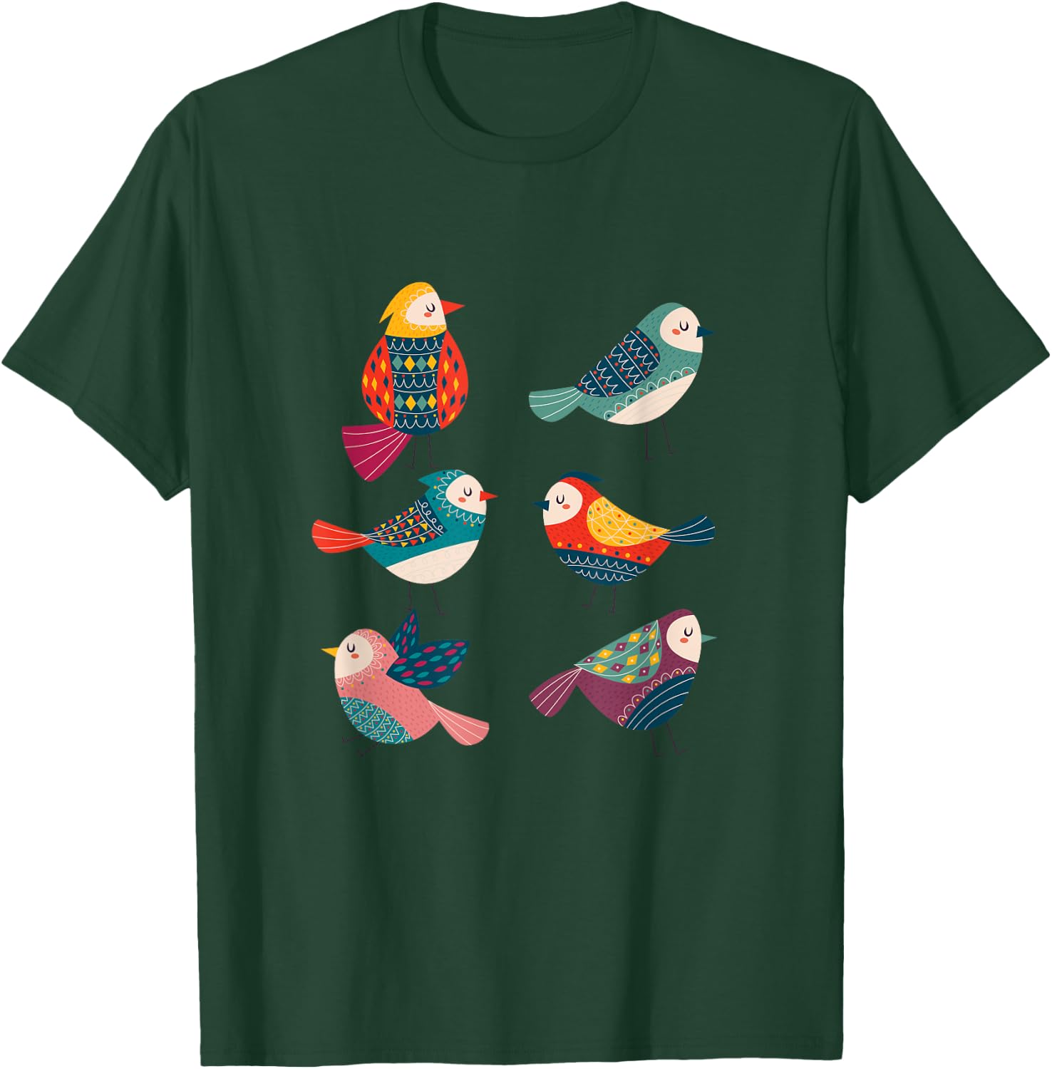 Retro Birds Bird Watching Bird Keeping Bird Lovers T-Shirt - T-Shirt | Forest