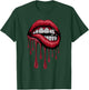Lip Biting Lips Diamond Grill Teeth Dental Jewelry T-Shirt - T-Shirt | Forest