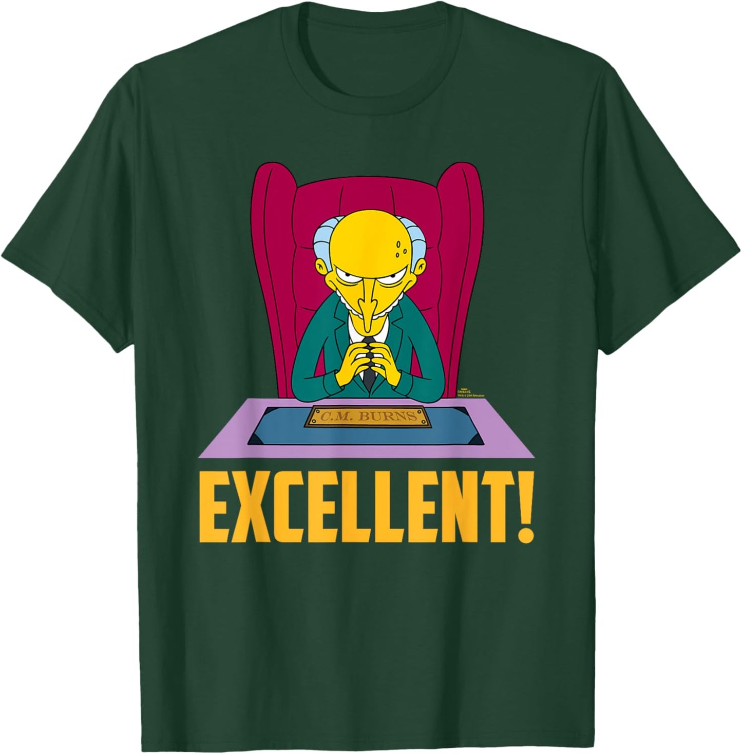 The Simpsons Mr. Burns at Desk Excellent T-Shirt - T-Shirt | Forest