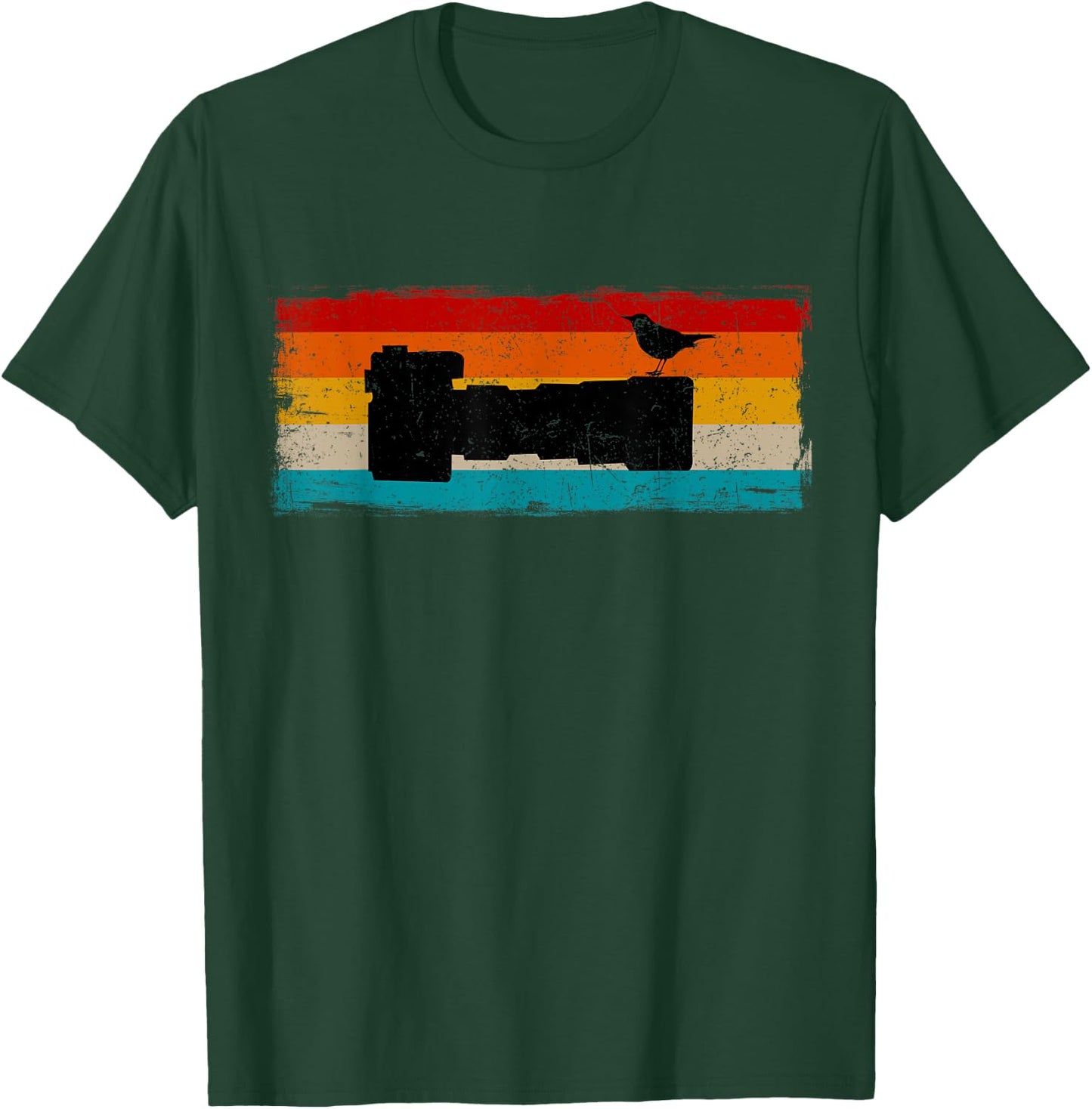 Vintage Bird Photographer Nature Photography Bird Lover T-Shirt - T-Shirt | Forest