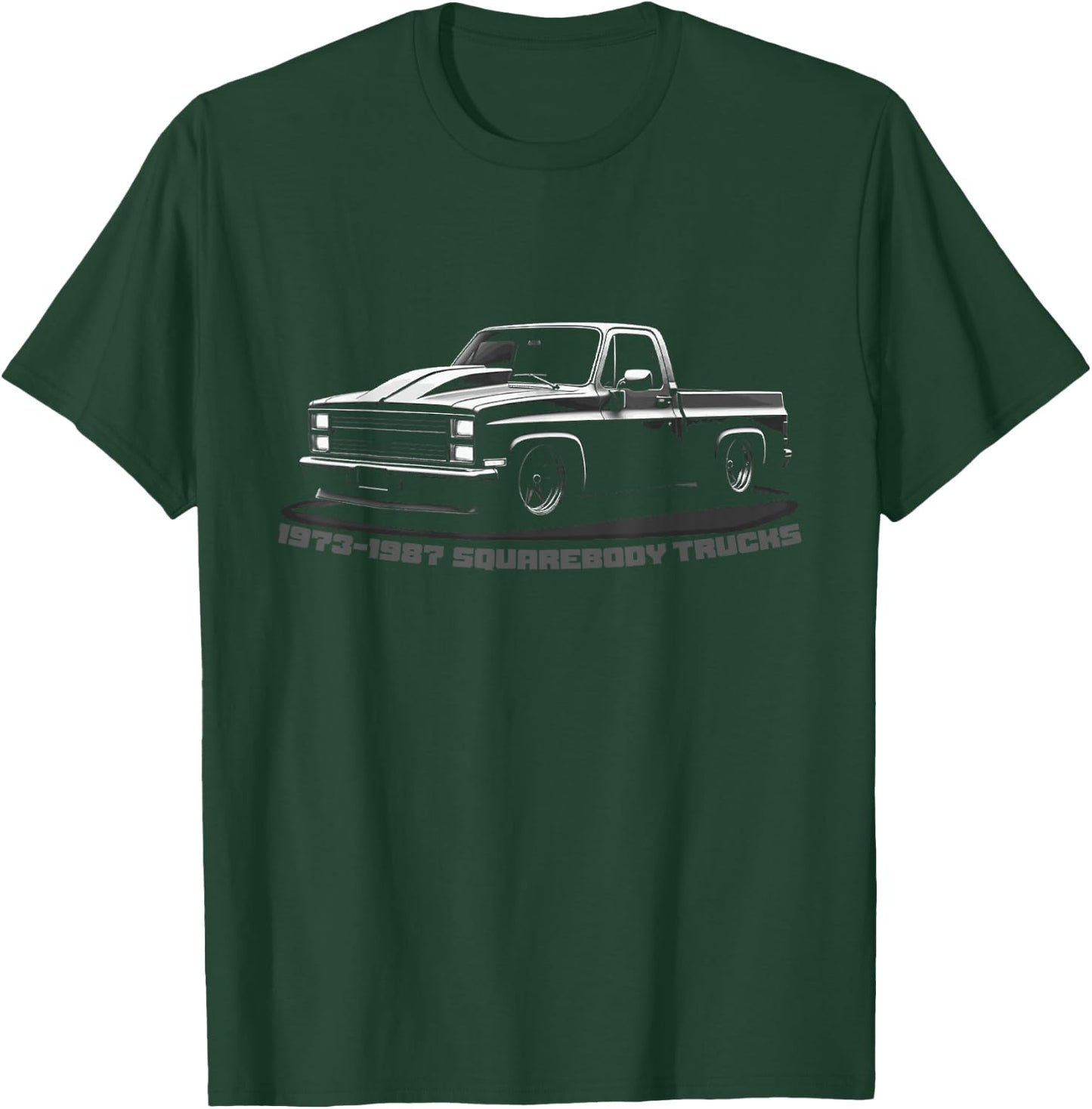 1973-1987 Squarebody Truck Silhouette Square body Truck T-Shirt - T-Shirt | Forest