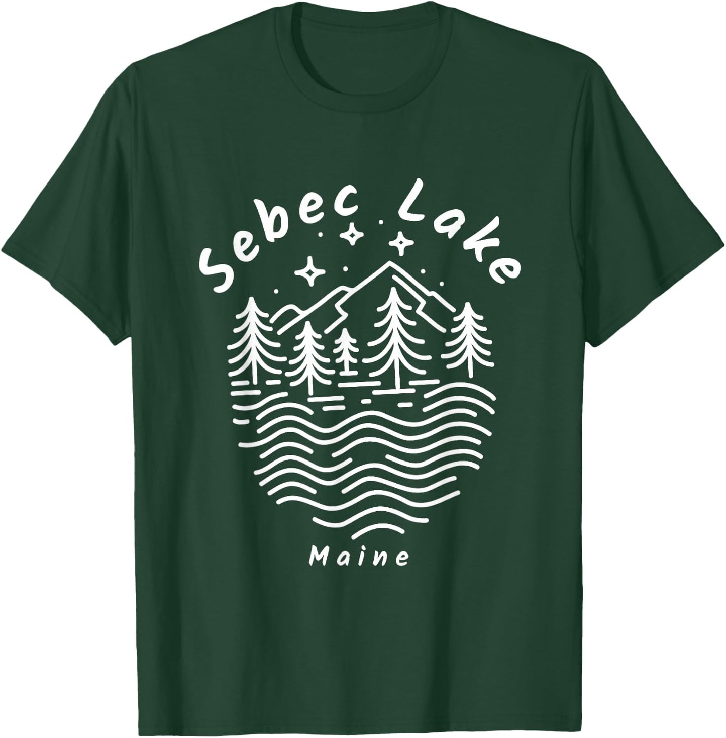 Sebec Lake Maine T-Shirt - T-Shirt | Forest