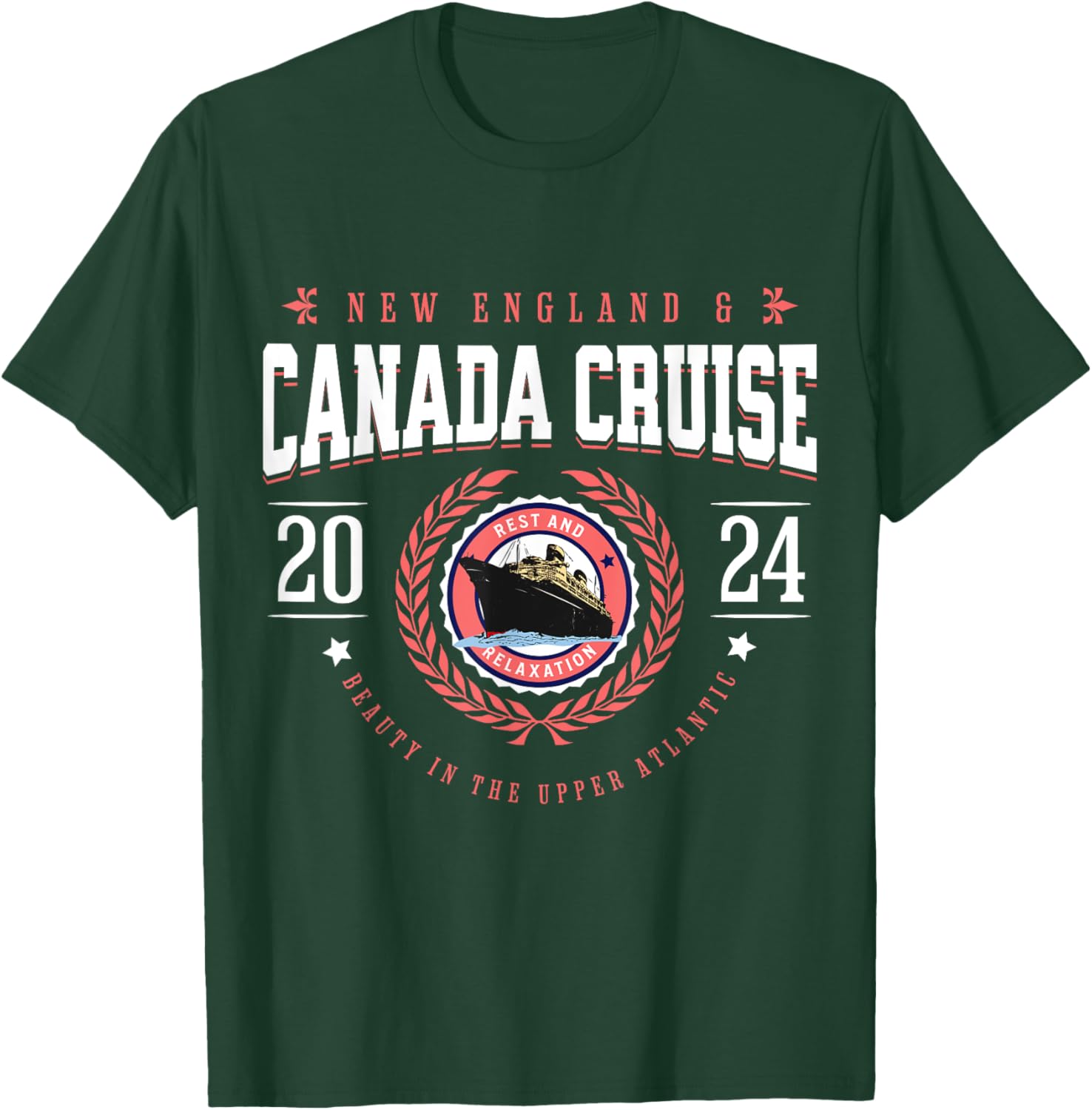 Canada Cruise New England Cruise Vacation Souvenir 2024 T-Shirt - T-Shirt | Forest