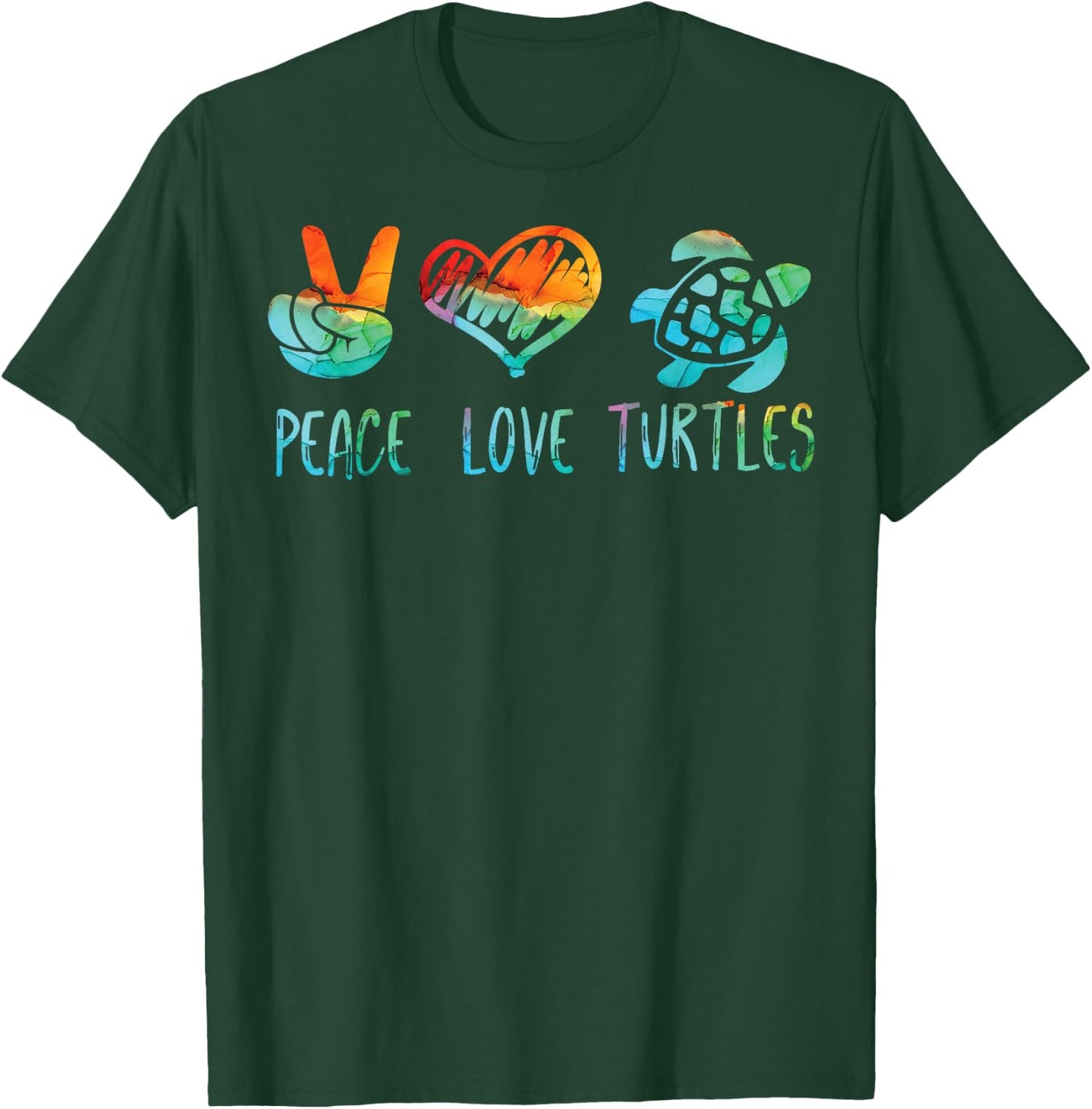 Peace Love and Turtles T-Shirt - T-Shirt | Forest