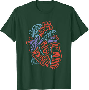 Heart Anatomy For Doctors Nurses, Paramedics And Students T-Shirt - T-Shirt | Forest