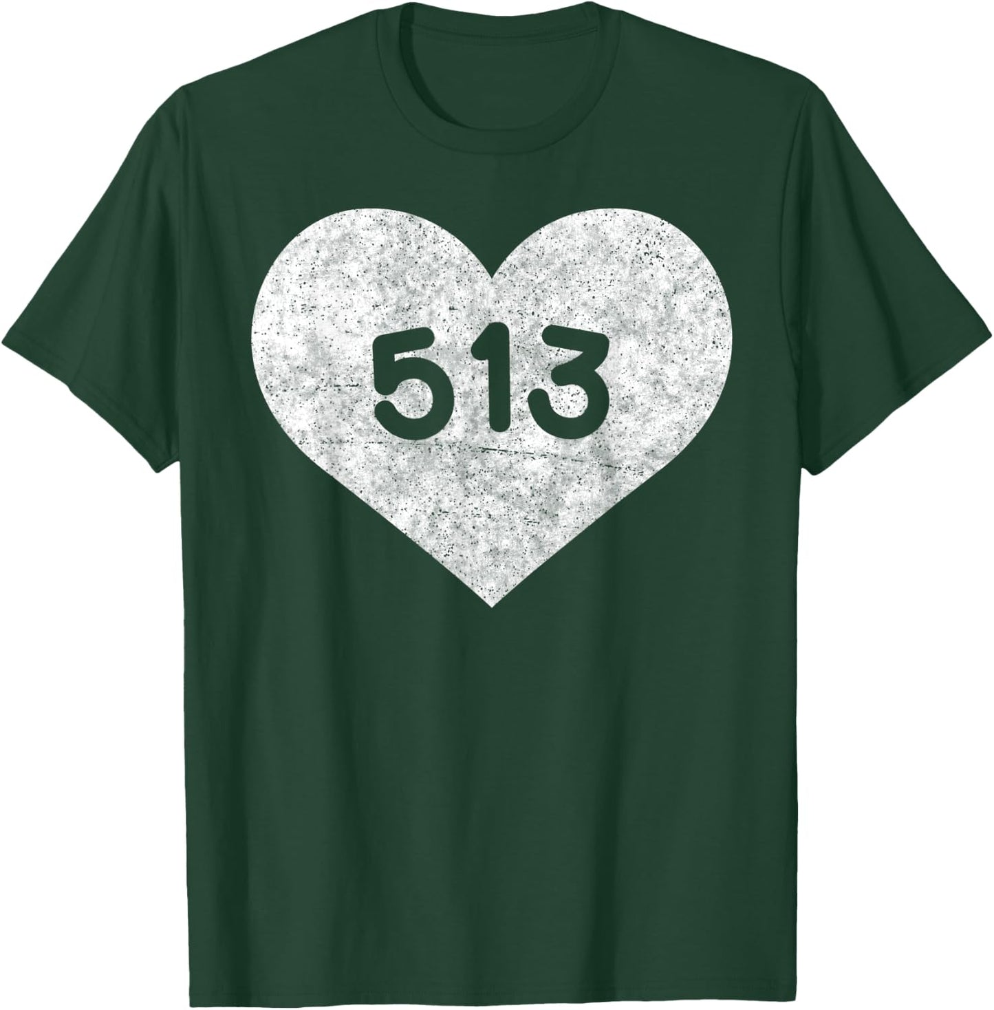 Ohio Area Code 513 Heart Shirt State Gift T-Shirt - T-Shirt | Forest