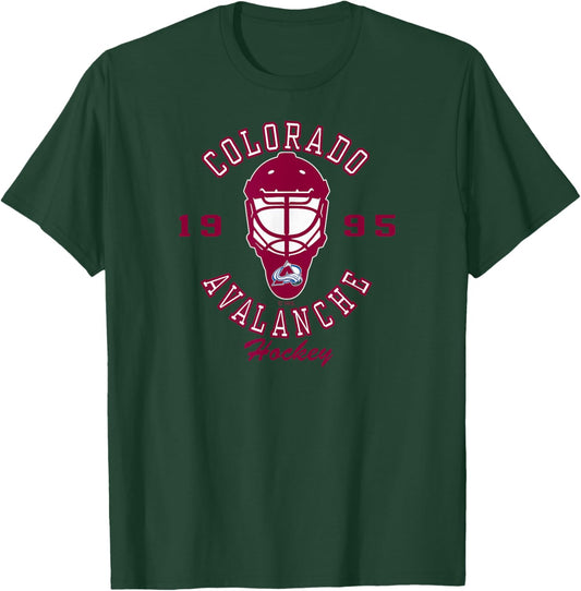 Colorado Avalanche Hockey Mask Black Officially Licensed T-Shirt - T-Shirt | Forest