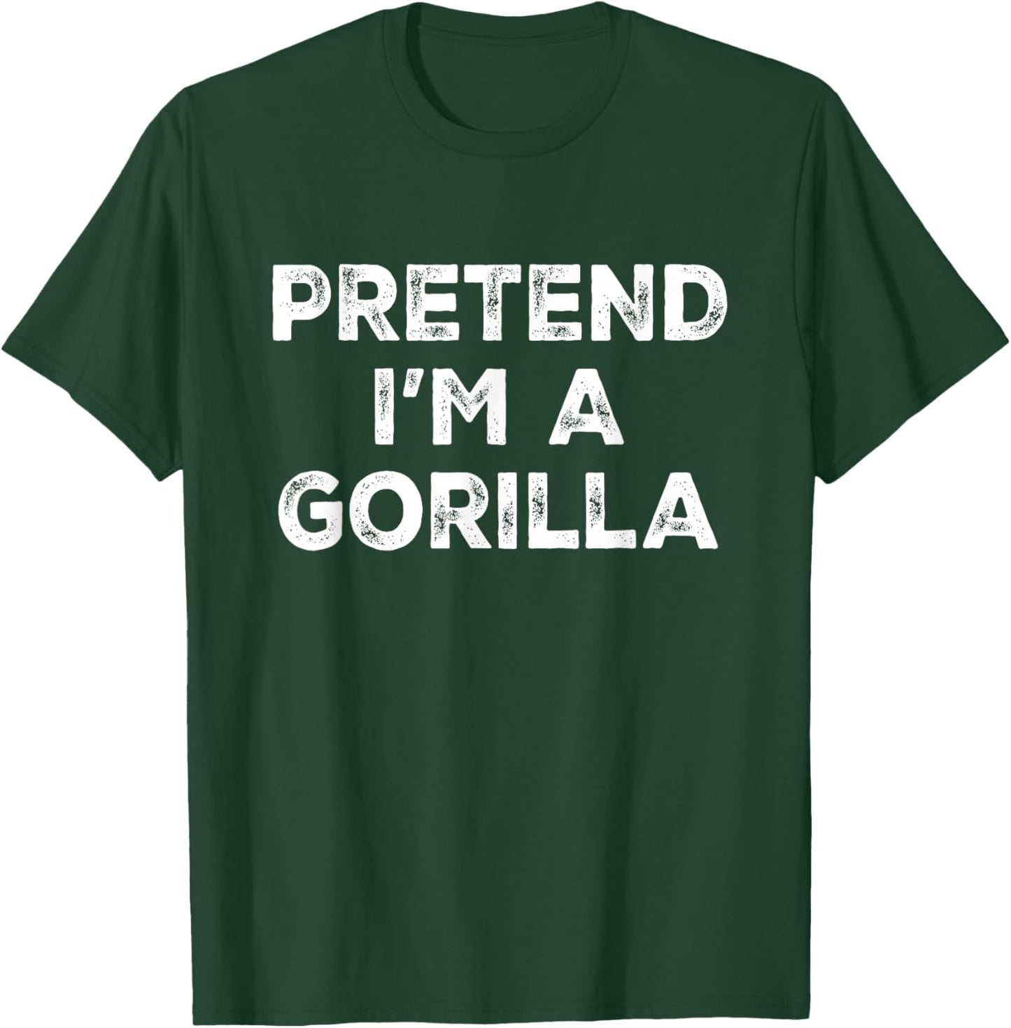 Pretend I'm A Gorilla Lazy Halloween Costume T-Shirt - T-Shirt | Forest