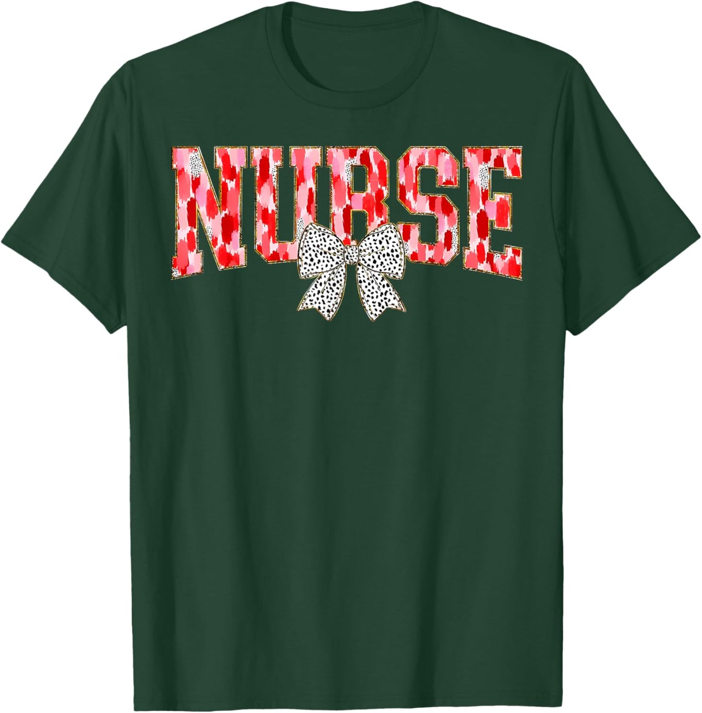 Retro Nurse Coquette Red Bow Girlie Nurse Life T-Shirt - T-Shirt | Forest