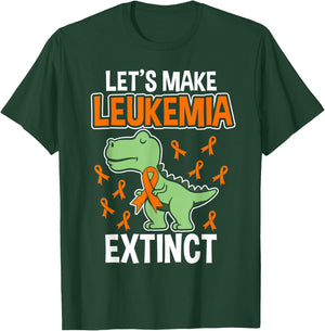Let's Make Leukemia Extinct Dinosaur Leukemia T-Shirt - T-Shirt | Forest