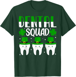 Shenanigans Dental Squad St Patricks Day Matching Group T-Shirt - T-Shirt | Forest