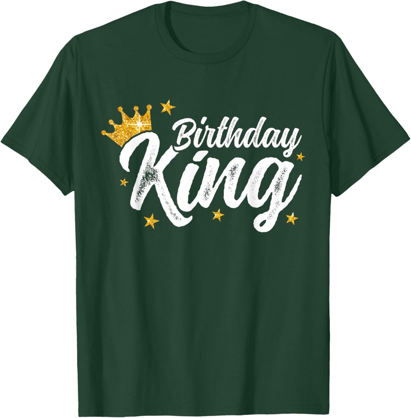 Boys And Men Crown Birthday King T-Shirt - T-Shirt | Forest
