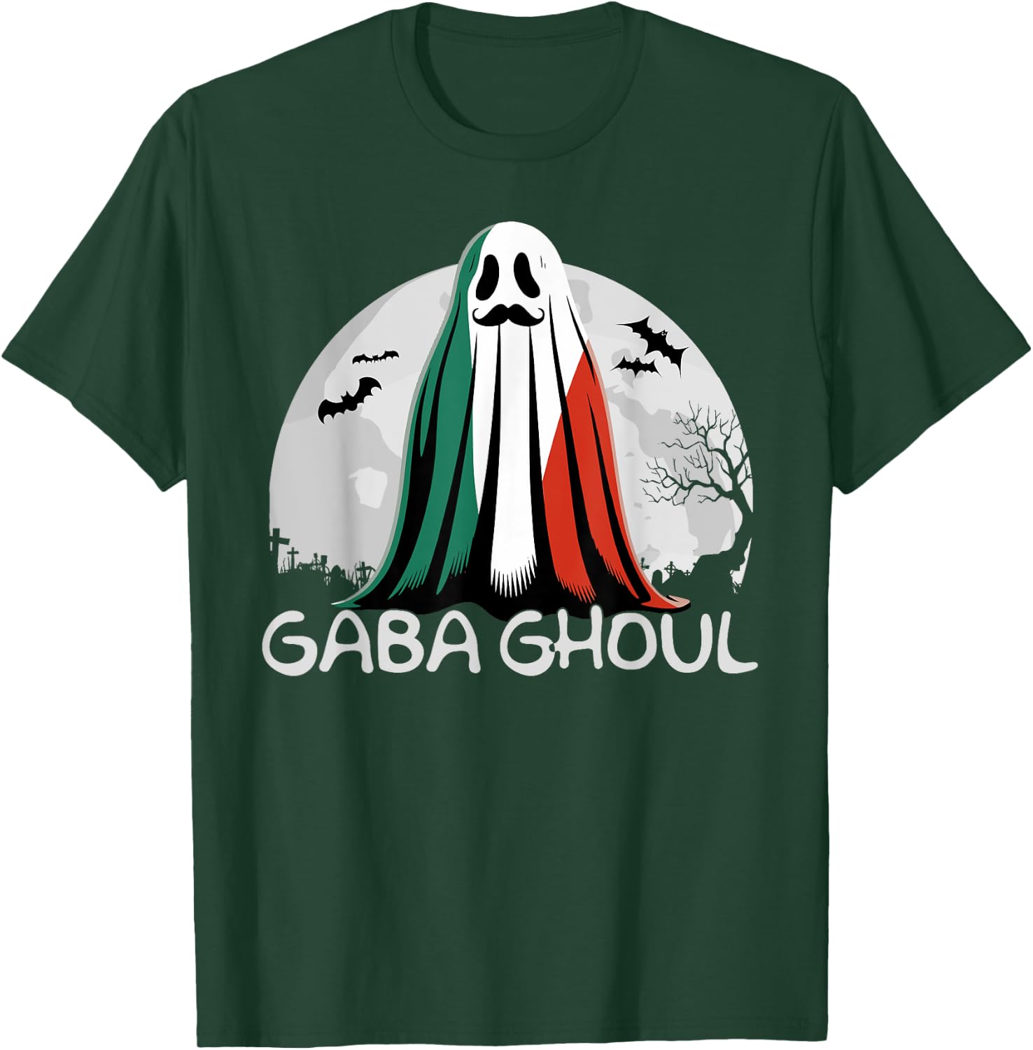 Halloween Graveyard Gaba Ghoul Ghost Funny Italian Gabaghool T-Shirt - T-Shirt | Forest