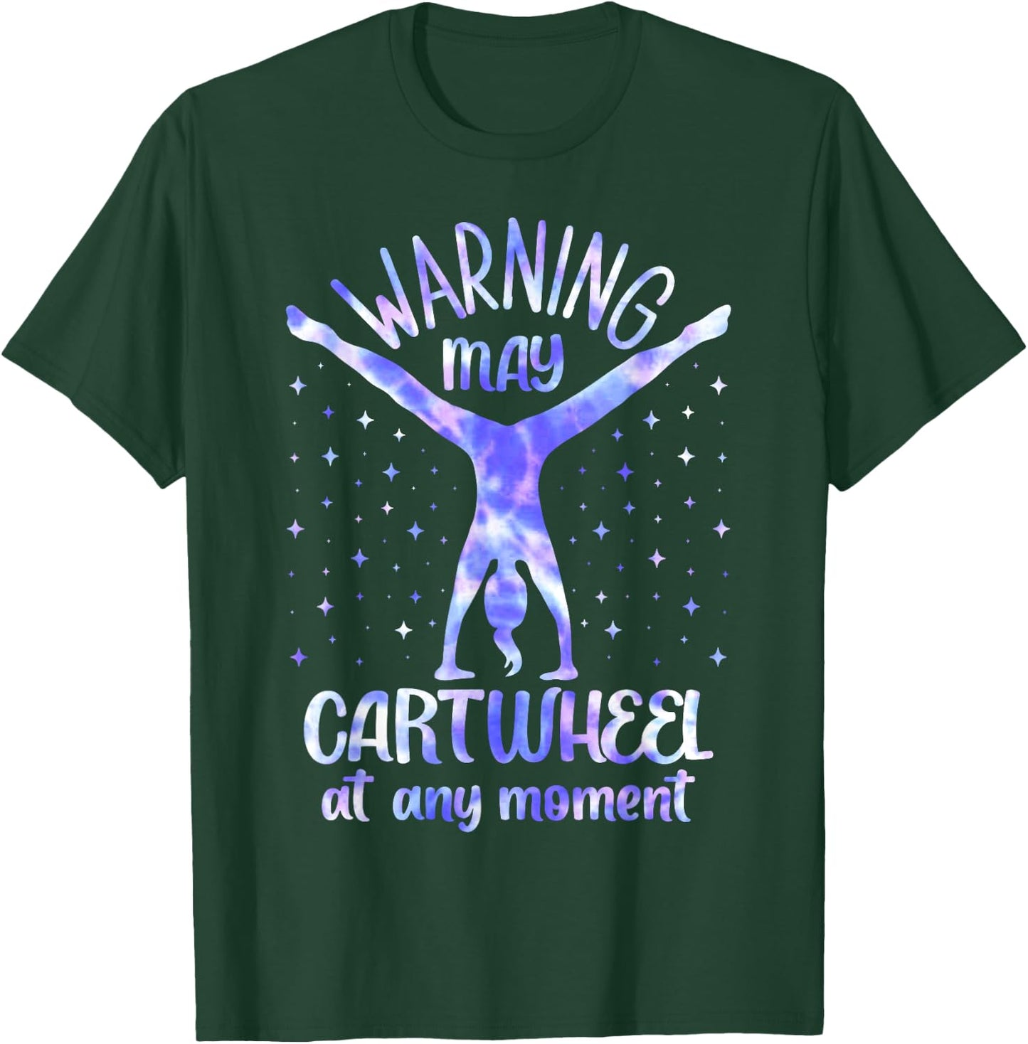 Cartwheel Gymnast Girl Tie Dye Gymnastic Girl Tumbling T-Shirt - T-Shirt | Forest