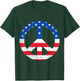 American Flag Peace Sign 4th Of July T-Shirt - T-Shirt | Forest