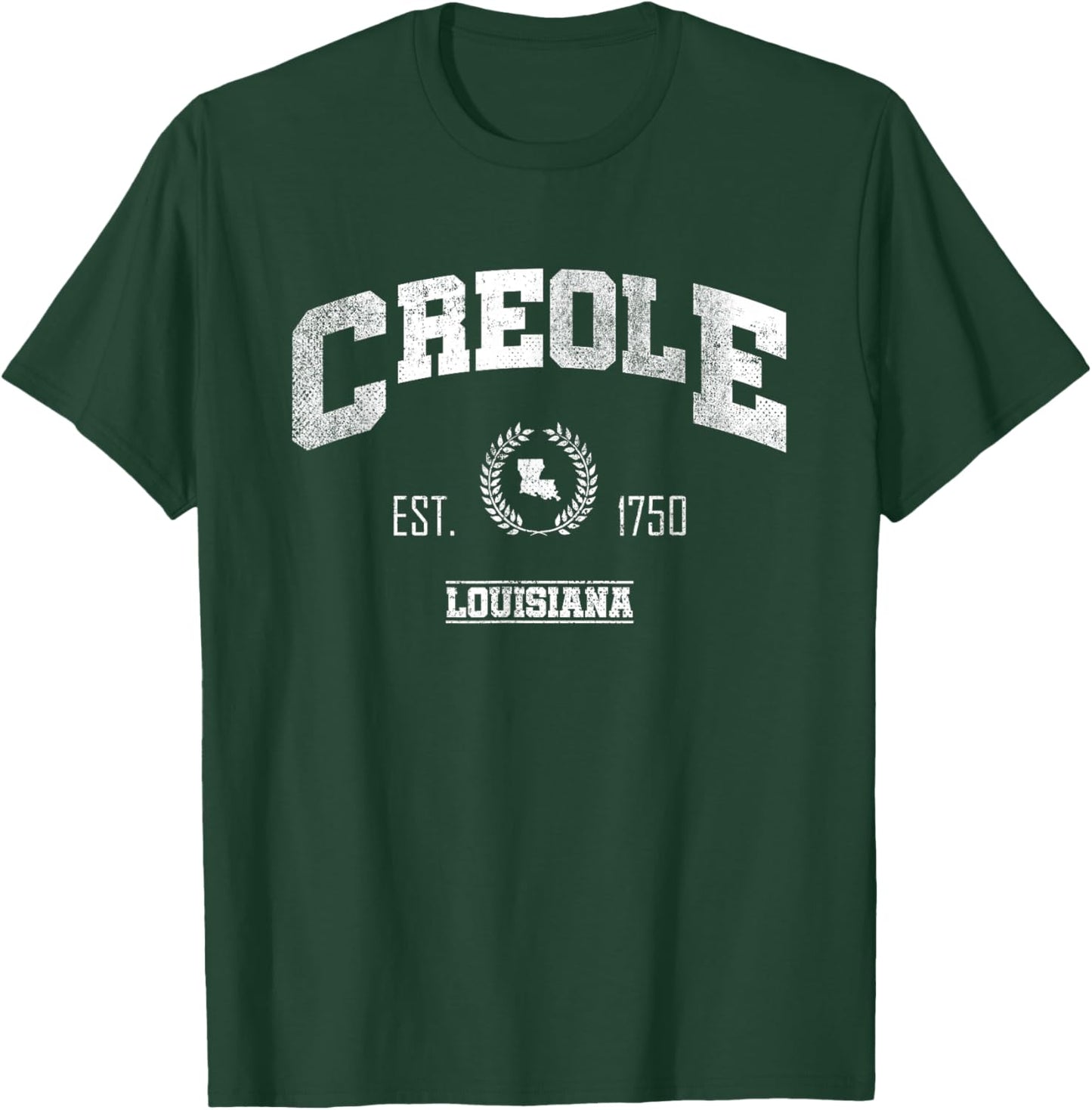 Creole LA | Louisiana | Vintage Throwback T-Shirt - T-Shirt | Forest