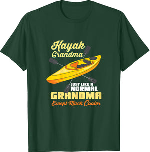 Kayak Grandma Kayaking T-Shirt - T-Shirt | Forest