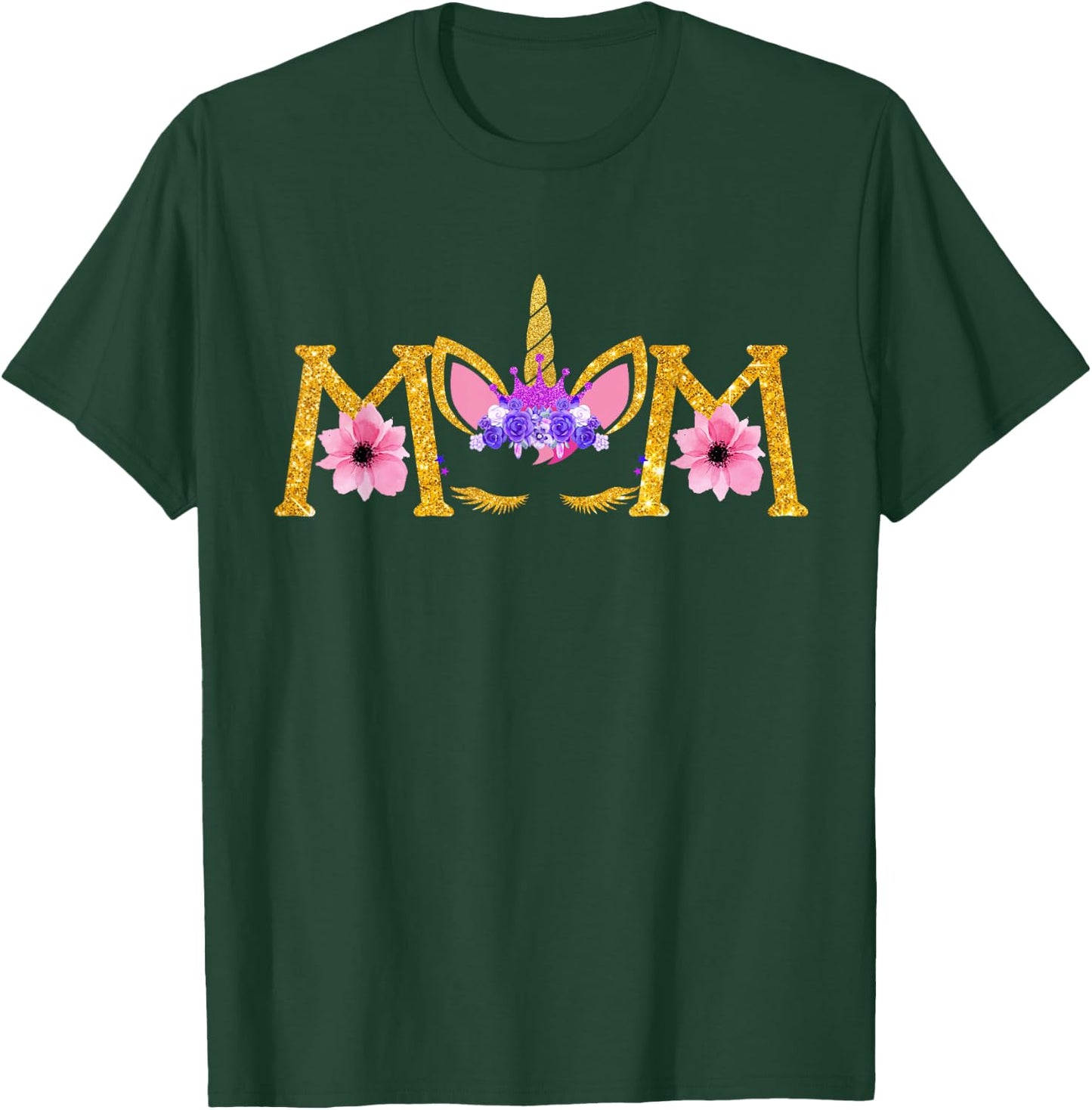 Unicorn Mom Mamacorn Shirt Mommy of the Unicorn Girl T-Shirt - T-Shirt | Forest