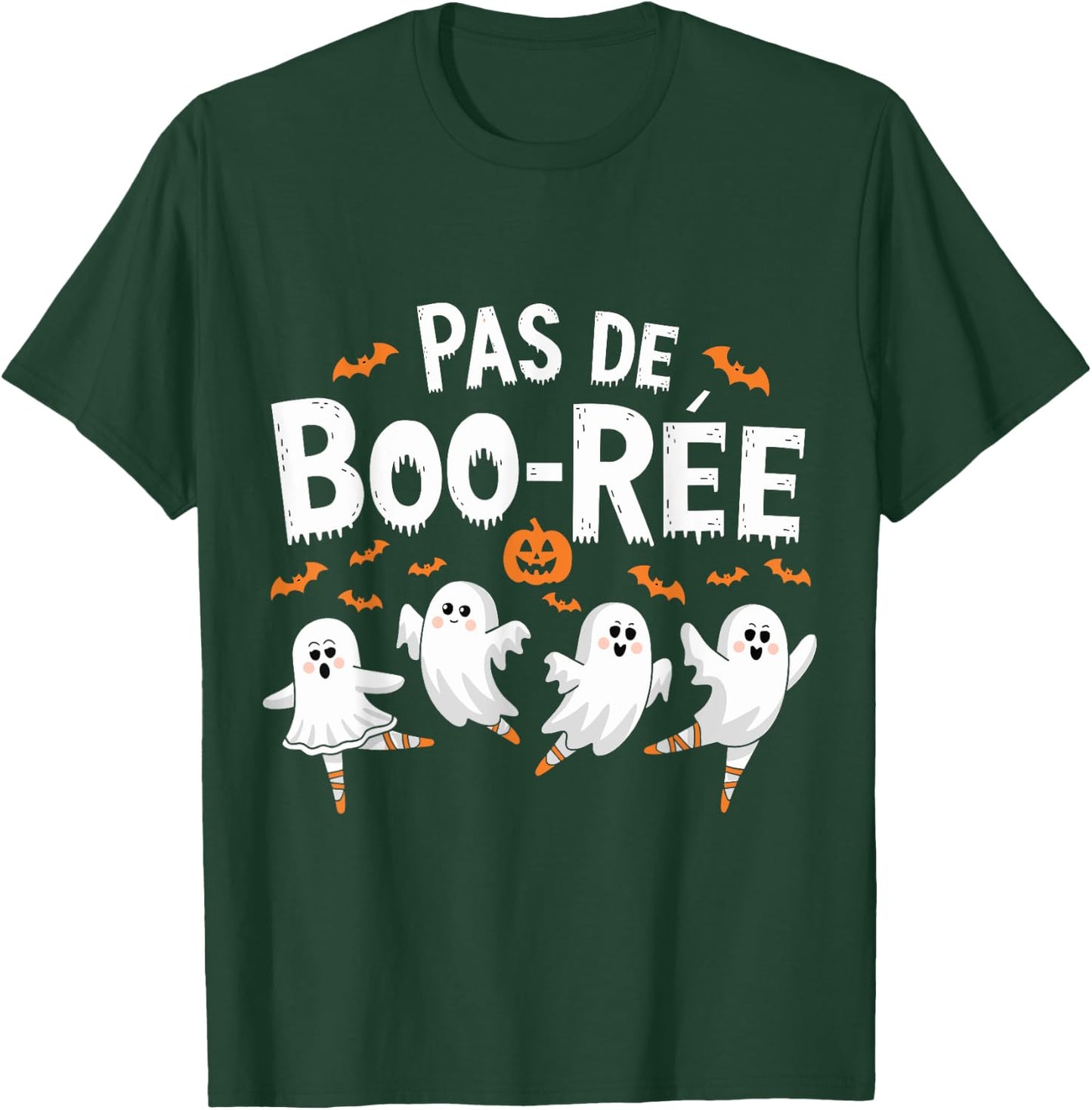 Pas De Boo-rée Ghost Ballet Dancer Funny Halloween Ballet T-Shirt - T-Shirt | Forest