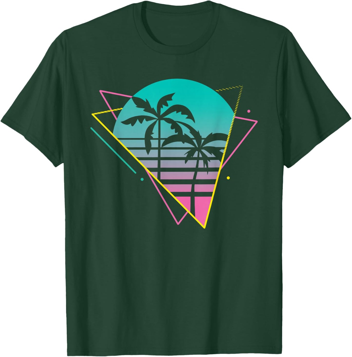 Vaporwave 80s 90s Retro Design - Retrowave Palm Trees T-Shirt - T-Shirt | Forest