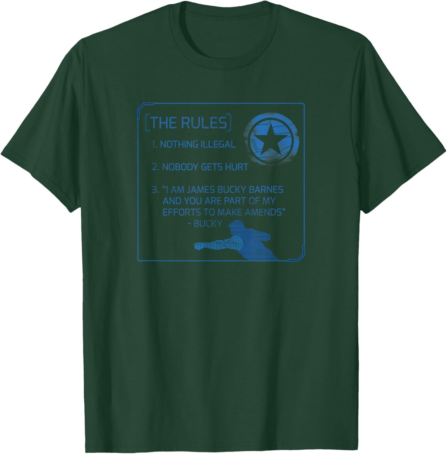 Marvel The Falcon and The Winter Soldier Bucky Barnes Rules T-Shirt - T-Shirt | Forest