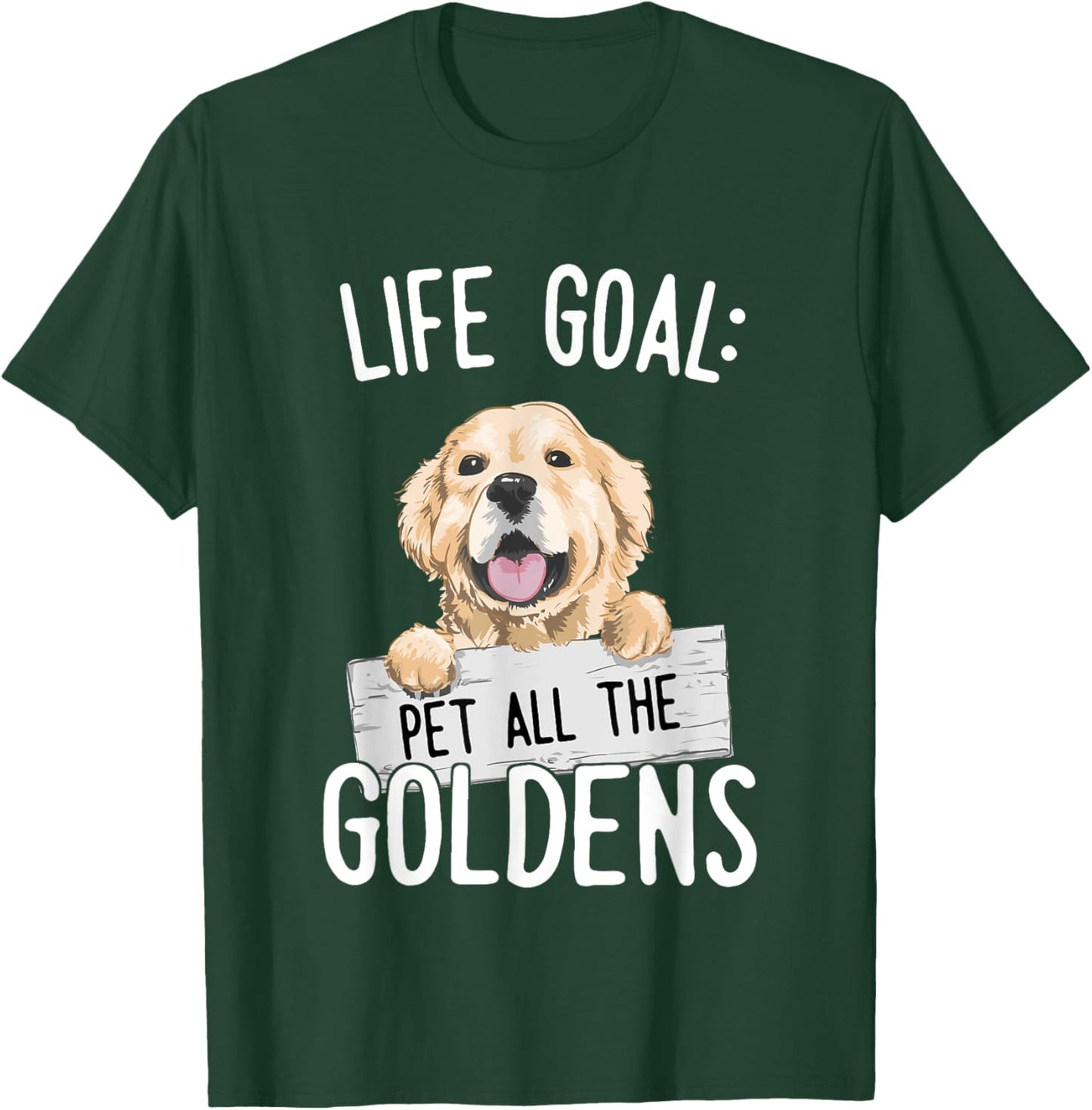 Pet all Goldens - Golden Retriever , Women and Kids T-Shirt - T-Shirt | Forest
