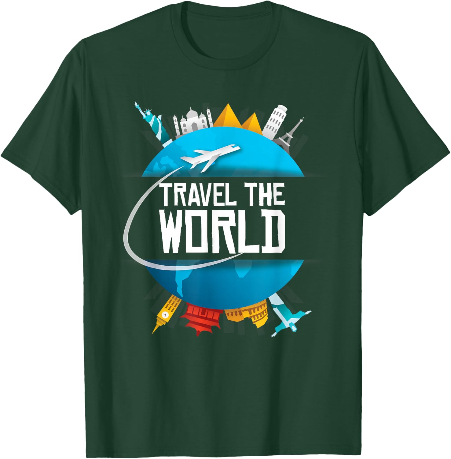 World Trip Travel Around The World Traveller Gift T-Shirt - T-Shirt | Forest