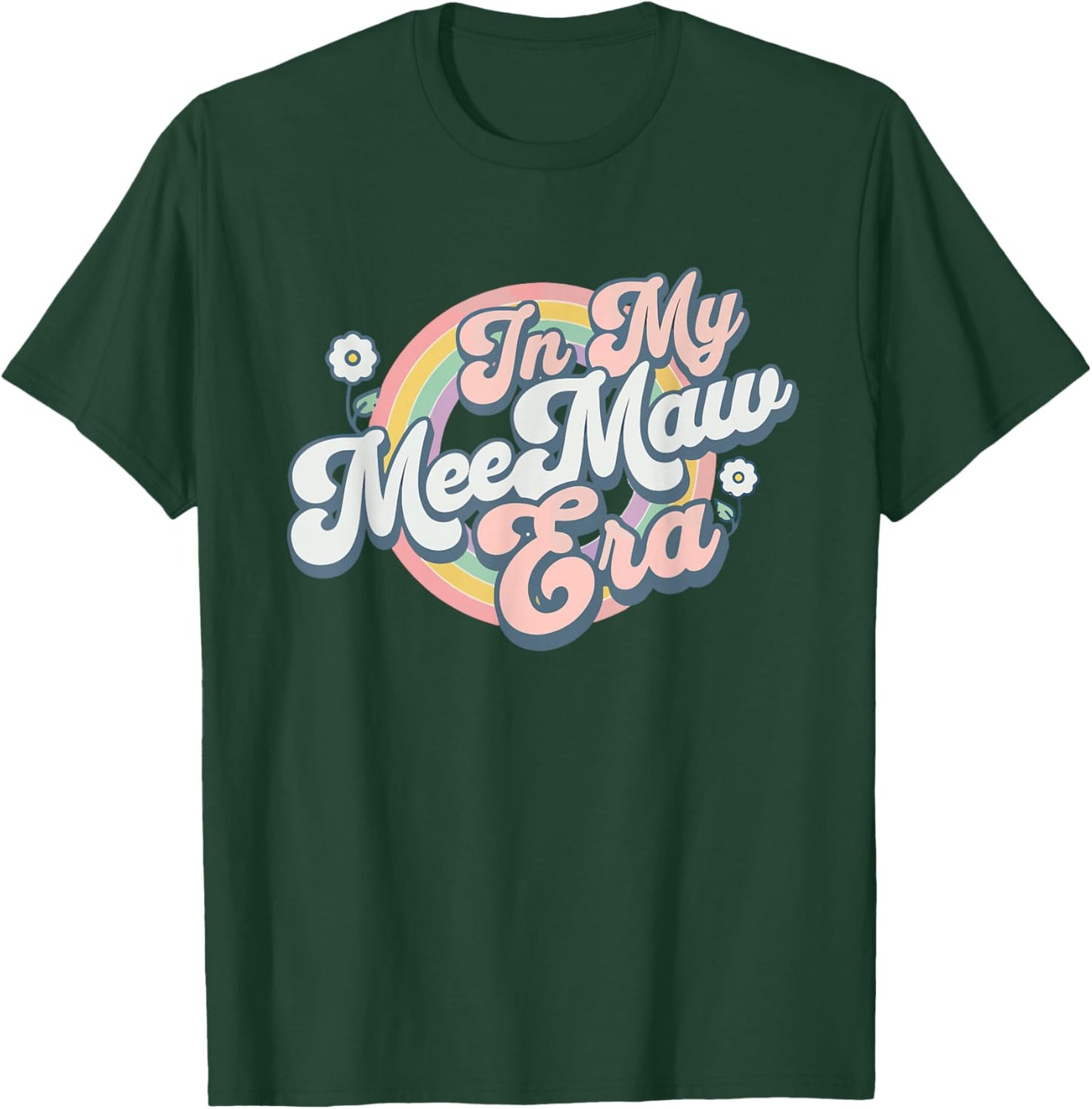 in My Meemaw Era Groovy Retro T-Shirt - T-Shirt | Forest