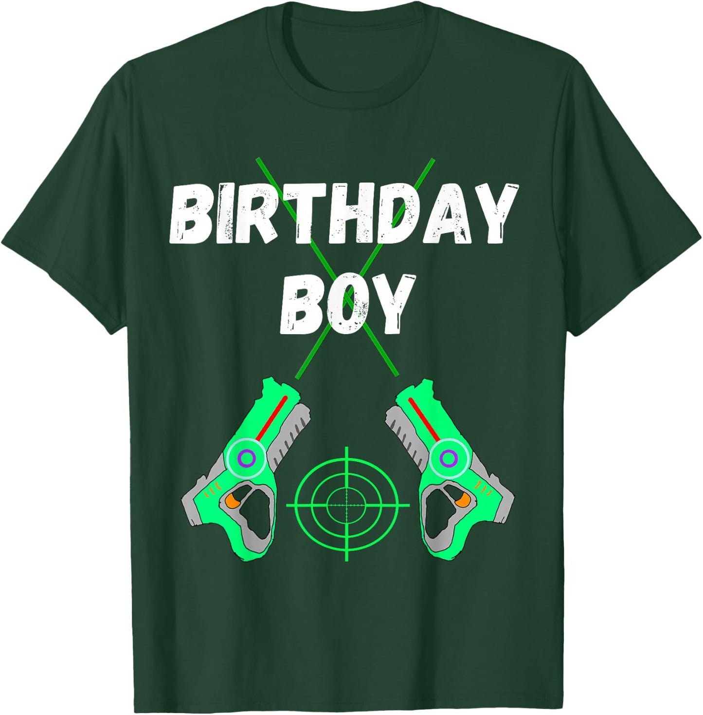 Laser Tag Birthday Boy Party Laser Tag Player Birthday T-Shirt - T-Shirt | Forest
