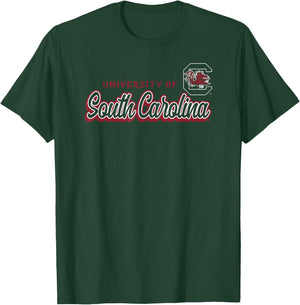 South Carolina Gamecocks Cursive Black Officially Licensed T-Shirt - T-Shirt | Forest