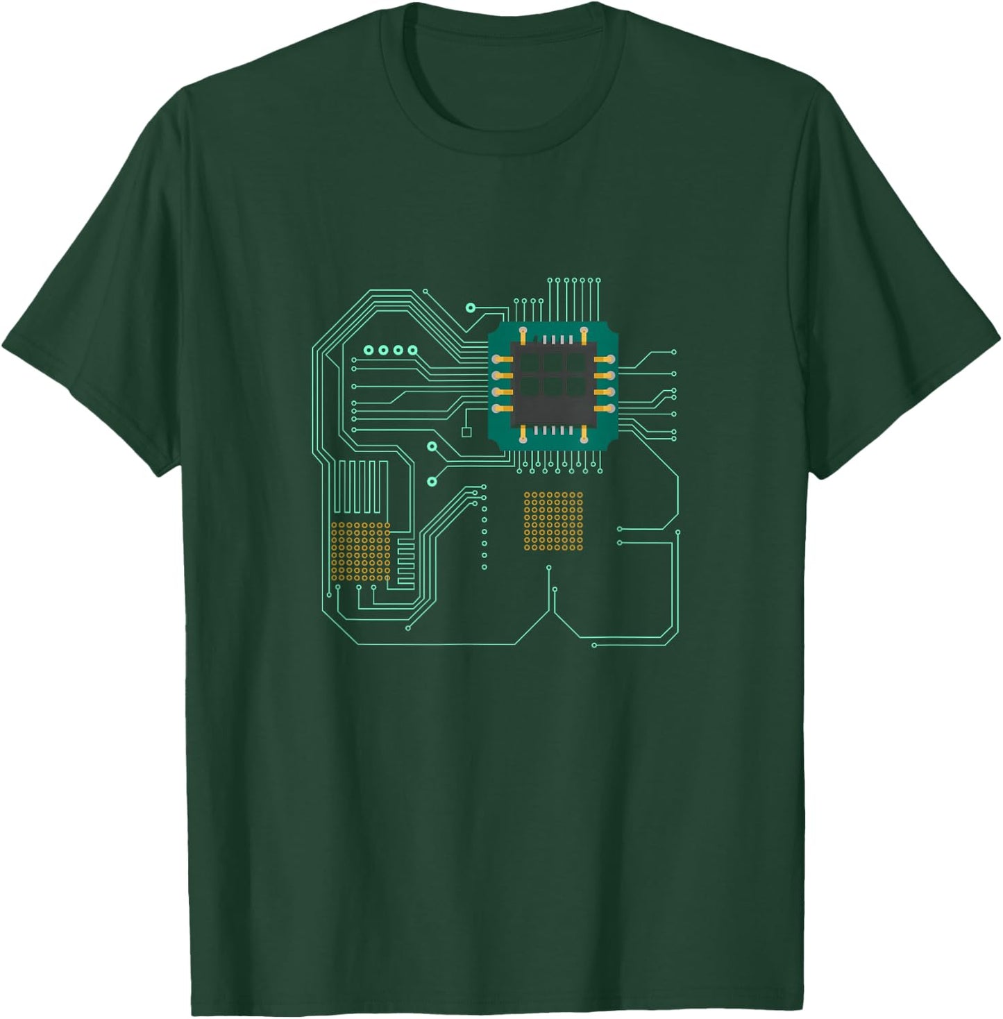 Computer processor, microchip, technology T-Shirt - T-Shirt | Forest