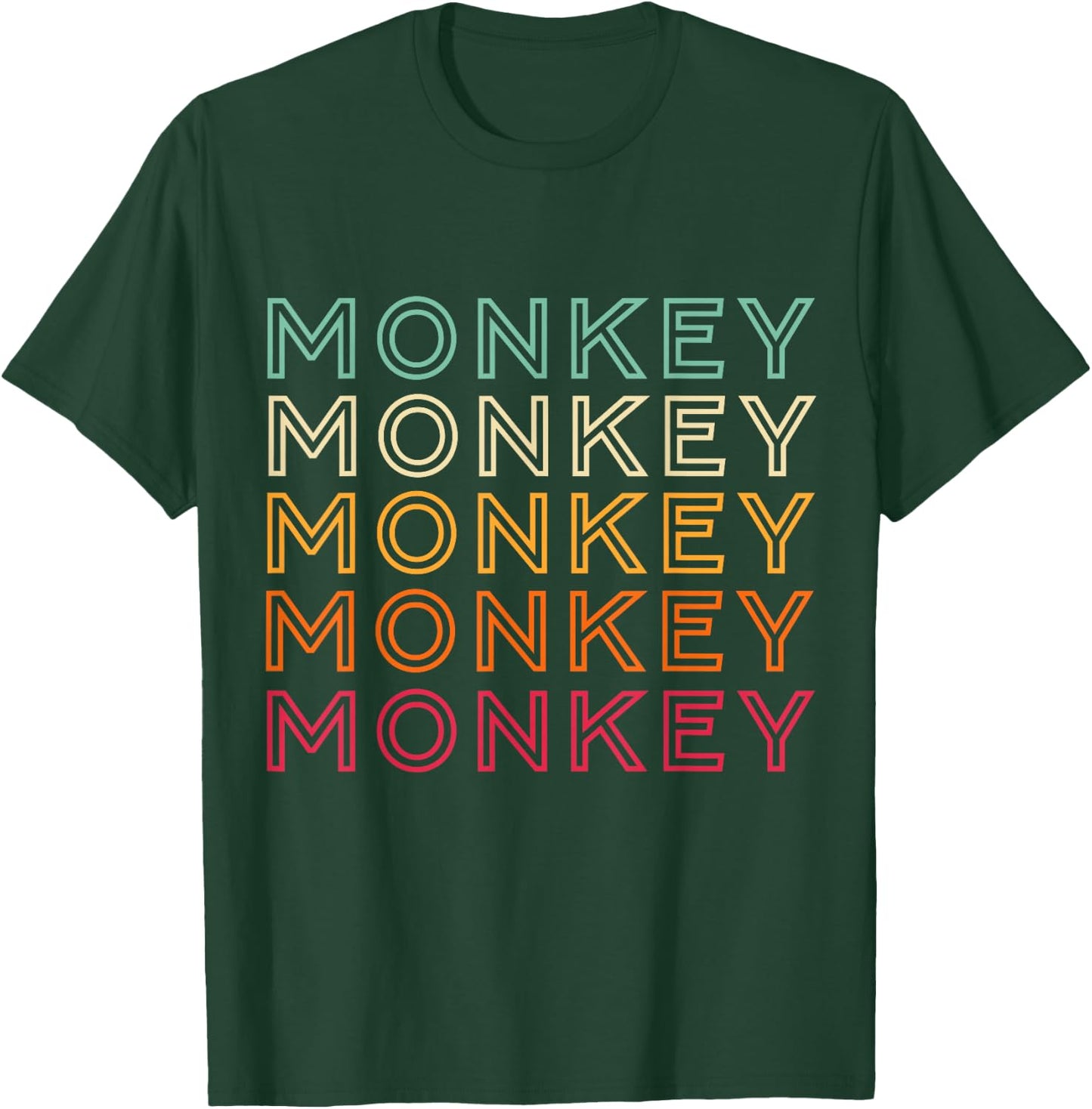 Funny Monkey Ape Gorilla Retro Monkey T-Shirt - T-Shirt | Forest