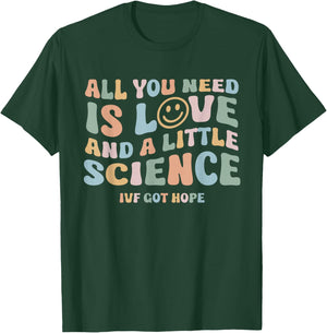 Retro Groovy IVF Making a Miracle Transfer Day Mama Got Hope T-Shirt - T-Shirt | Forest