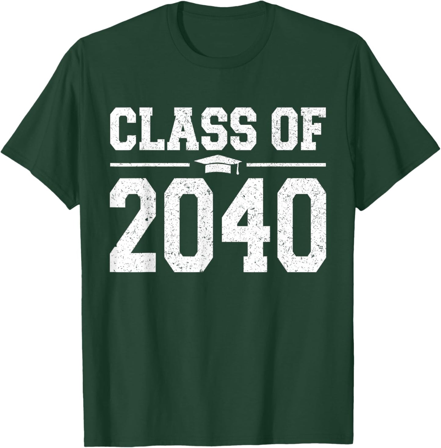 Class of 2040 Grow With Me Graduation Vintage Kindergarten T-Shirt - T-Shirt | Forest