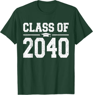 Class of 2040 Grow With Me Graduation Vintage Kindergarten T-Shirt - T-Shirt | Forest