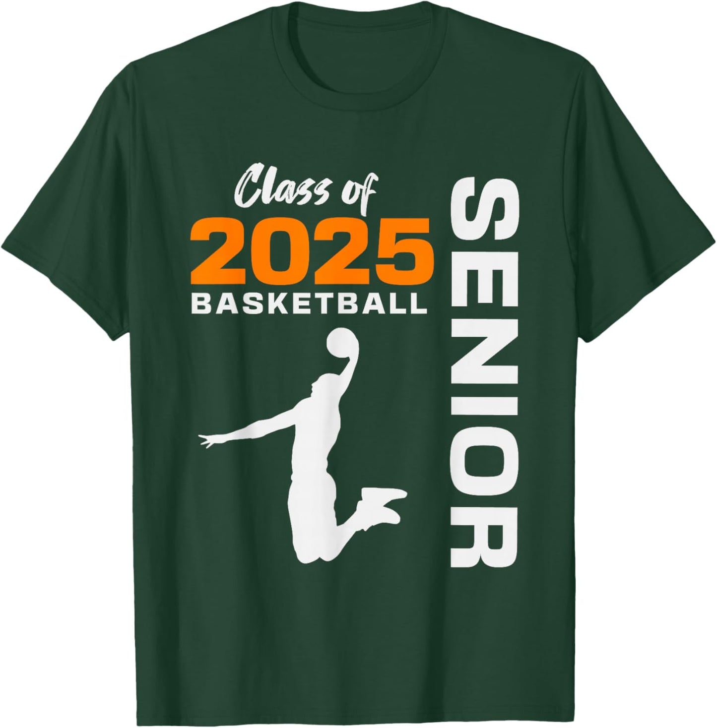 Basketball Senior Matching Class of 2025 Senior Basketball T-Shirt - T-Shirt | Forest