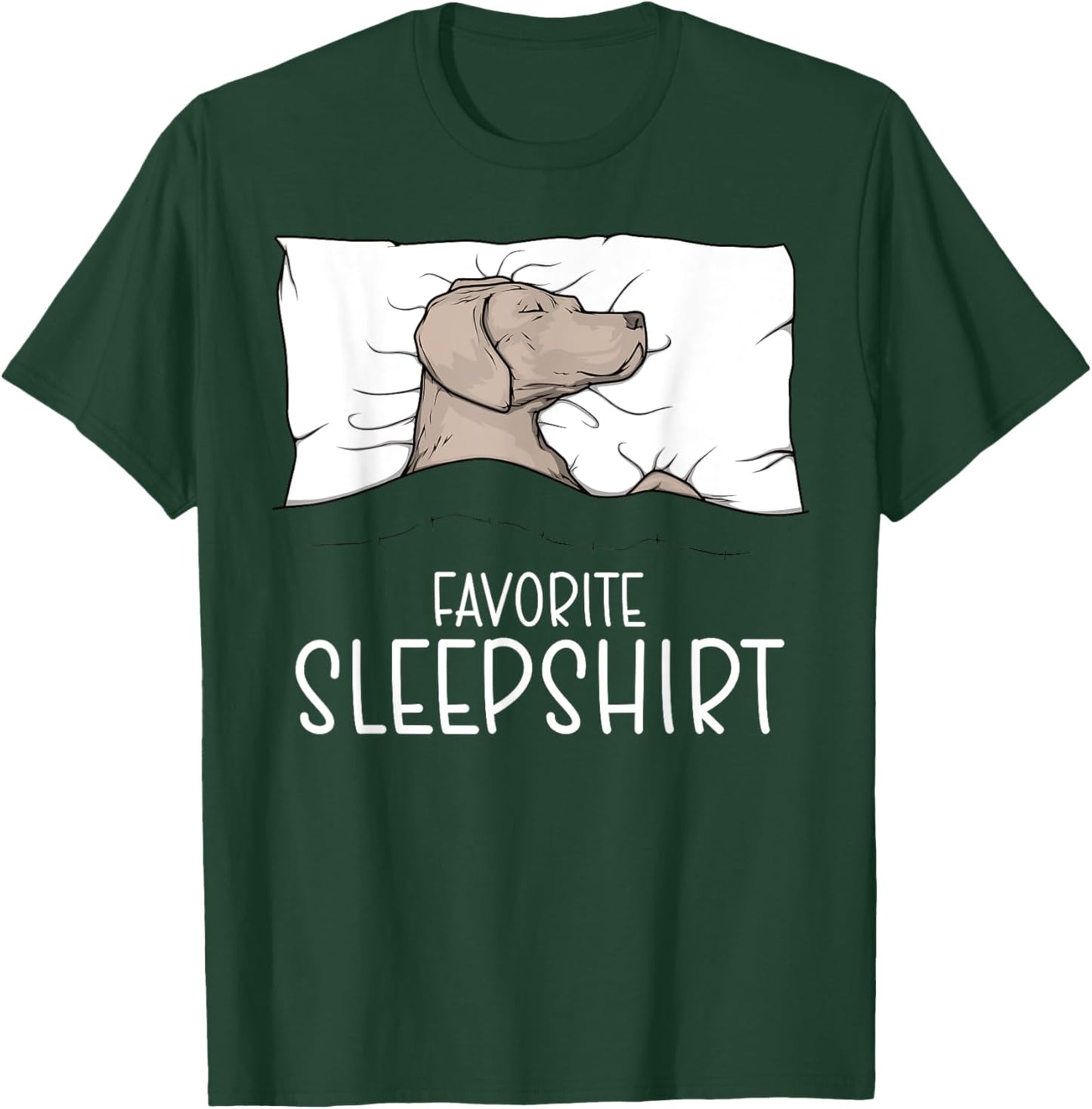 Favorite Sleepshirt Weimaraner Dog Napping Weimaraner Pajama Women Girls Kids T-Shirt - T-Shirt | Forest