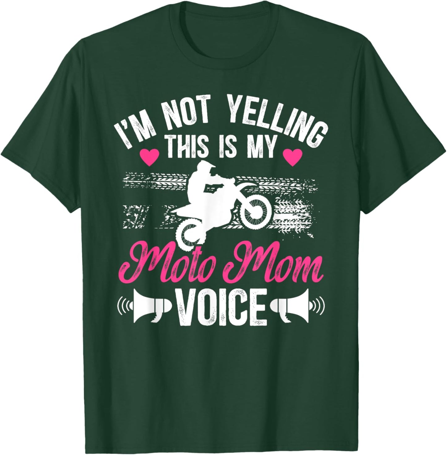 Moto Mom Voice Motocross Mom Motocross Rider Mother T-Shirt - T-Shirt | Forest