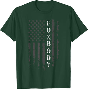 Foxbody, Foxbody 5.0 American Flag, Foxbody stang USA Flag , Small, Black T-Shirt - T-Shirt | Forest