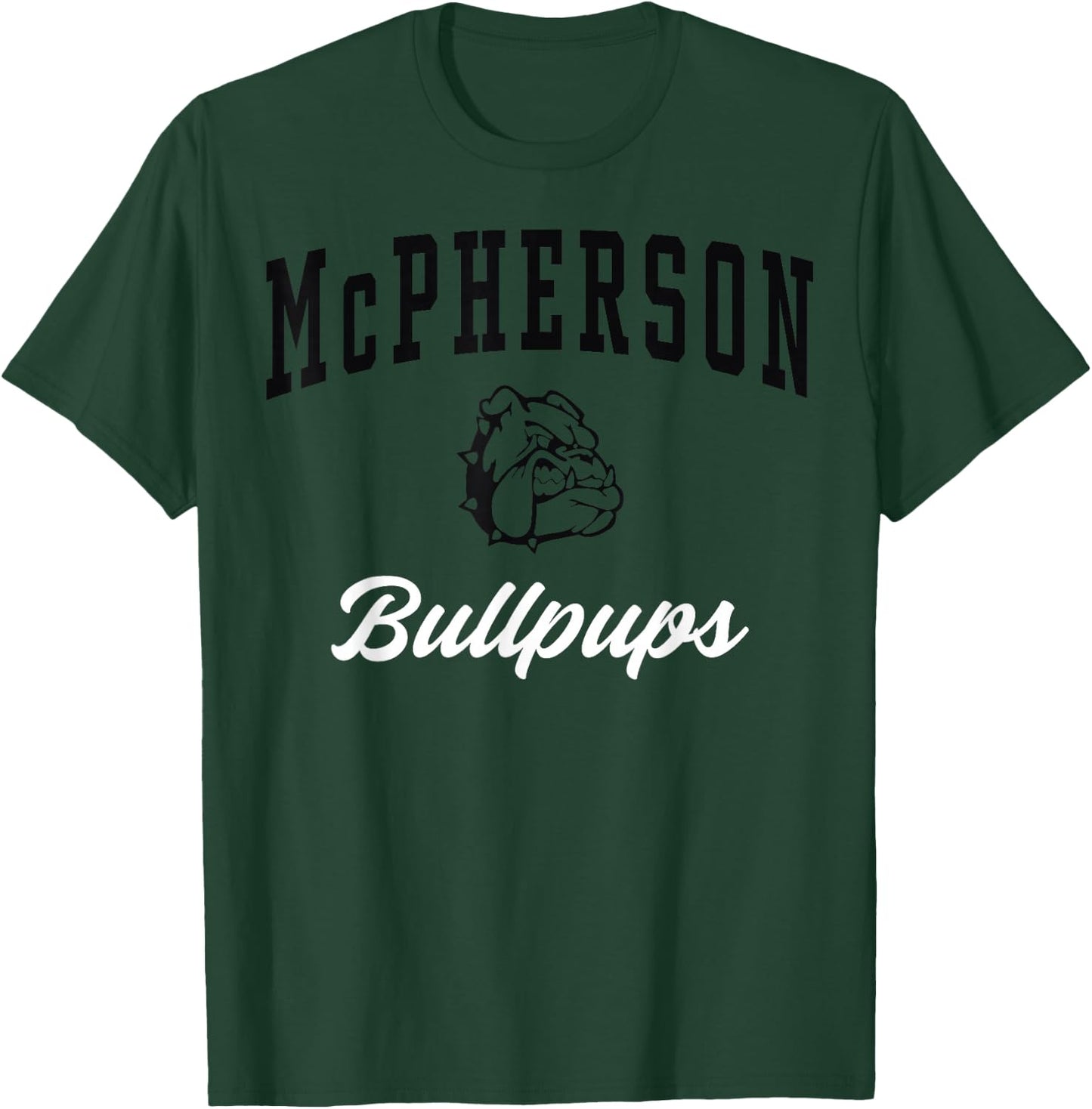 McPherson High School Bullpups C3 T-Shirt - T-Shirt | Forest