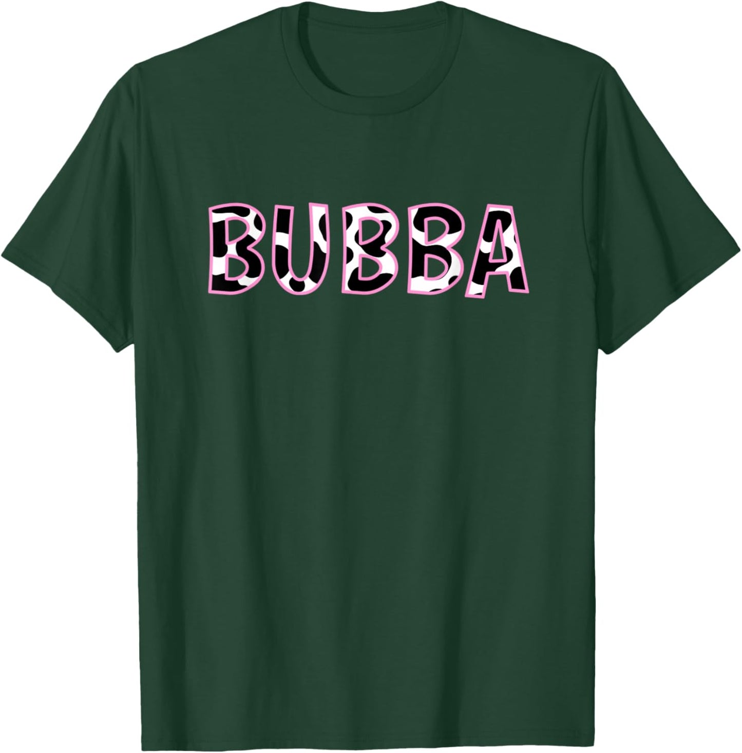 Bubba Cow Print Cow Pattern Sister's D Birthday Baby Girl T-Shirt - T-Shirt | Forest