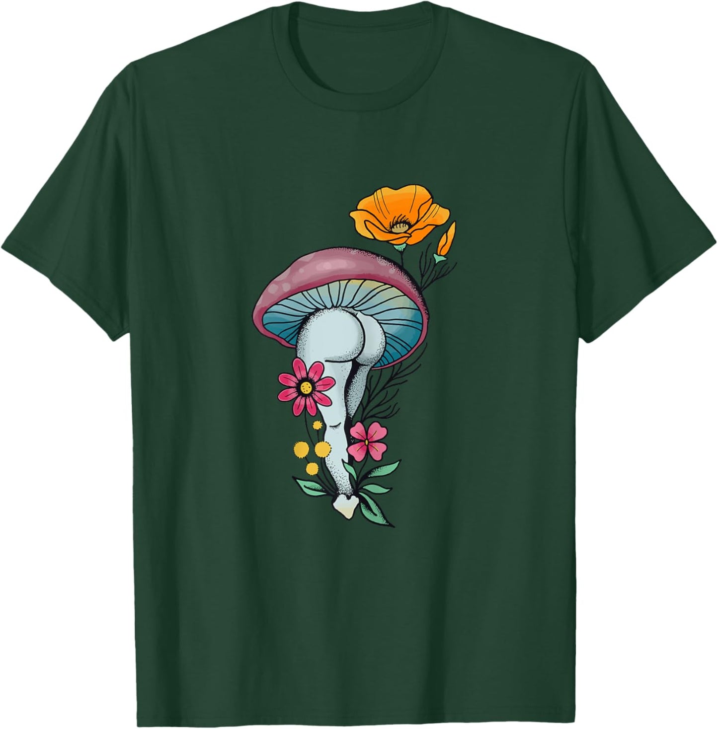 Sexy Mushroom Clothing Mushroom Collector Funny Graphic Gift T-Shirt - T-Shirt | Forest