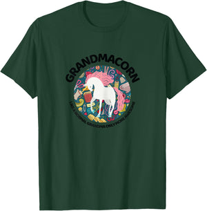 Grandmacorn Like A Grandma Only Awesome Sewing Unicorn Gift T-Shirt - T-Shirt | Forest