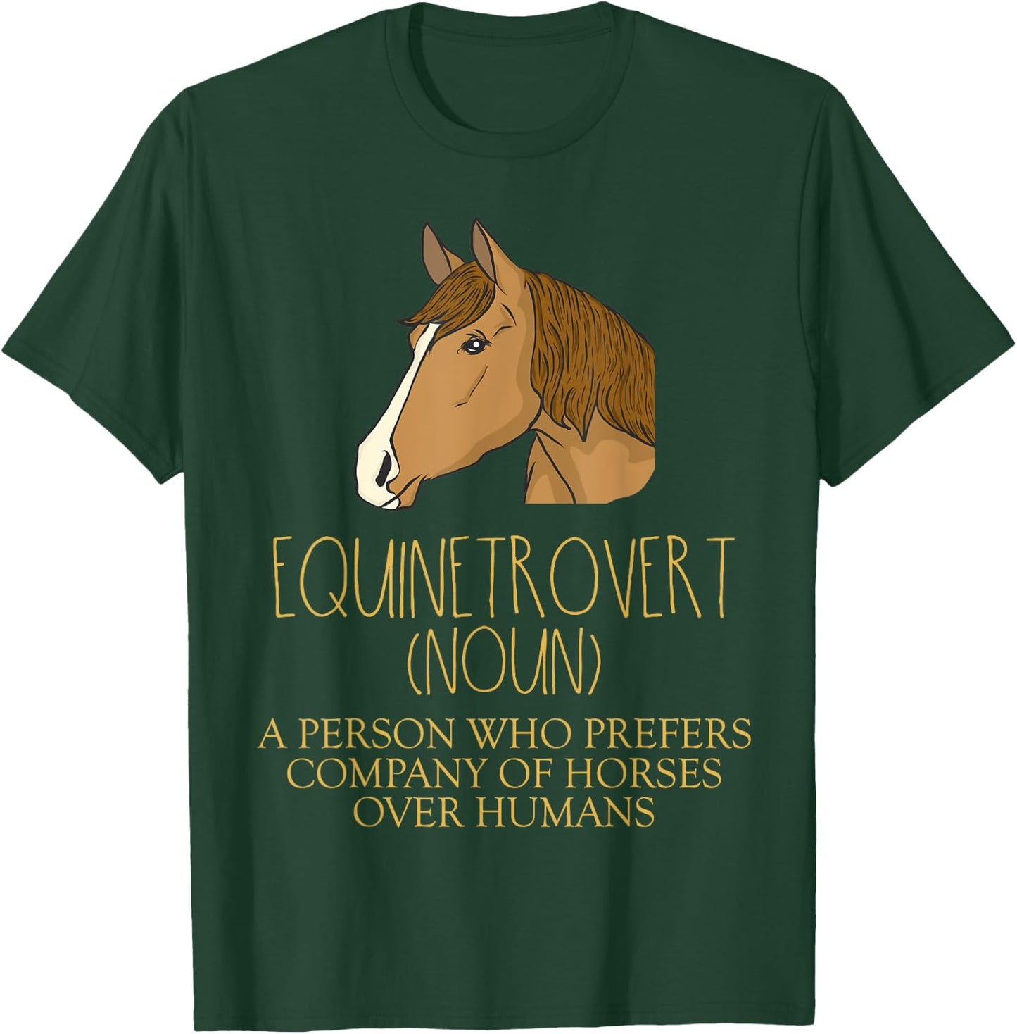 Horse Lover Gifts Funny Meme Saying Horse Definition Girls T-Shirt - T-Shirt | Forest