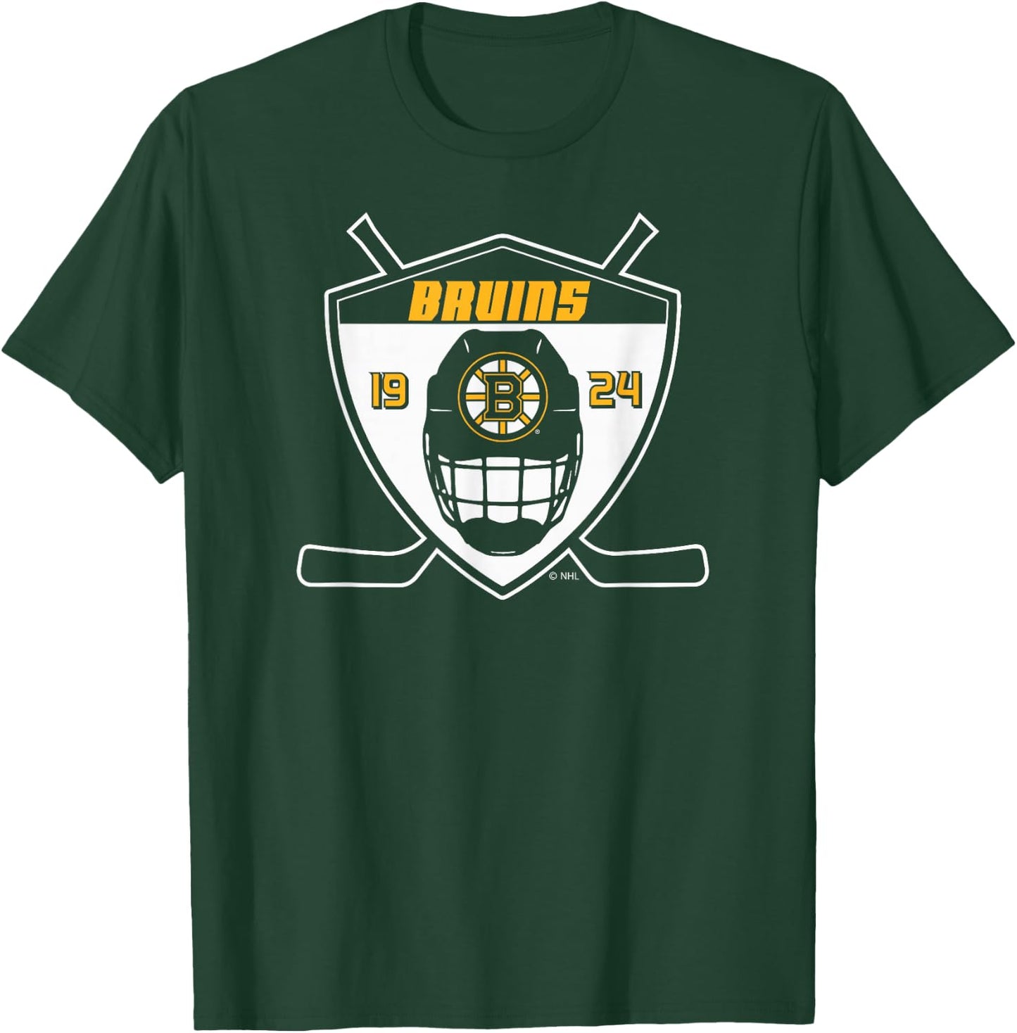 Boston Bruins Shield Black Officially Licensed T-Shirt - T-Shirt | Forest