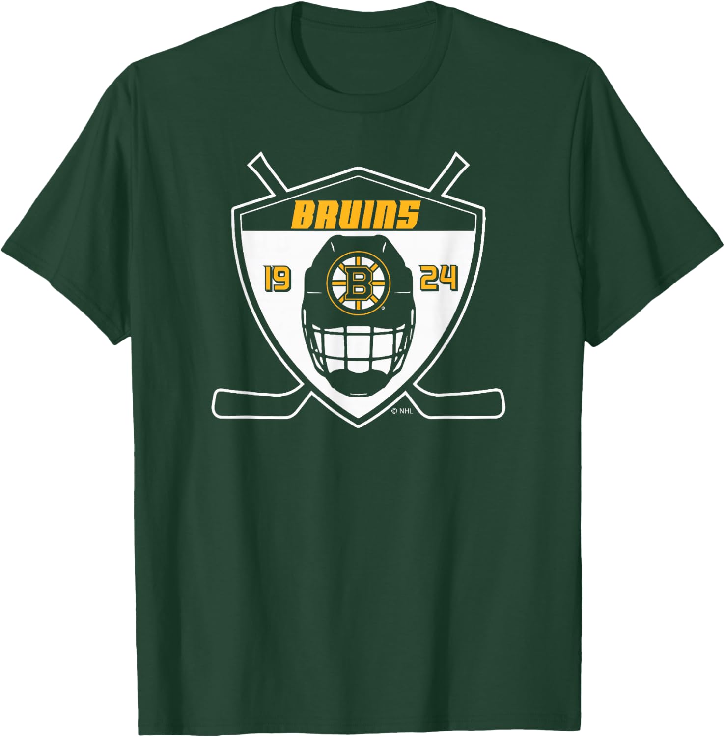 Boston Bruins Shield Black Officially Licensed T-Shirt - T-Shirt | Forest