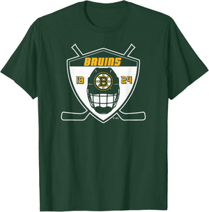 Boston Bruins Shield Black Officially Licensed T-Shirt - T-Shirt | Forest